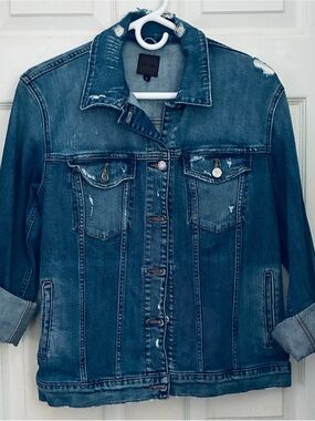 Joe's Jeans Distressed Medium Blue Denim Jacket